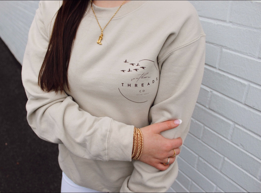 Southern Threads Co. - Light Sand Crew Neck